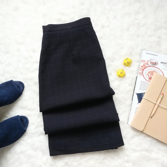 Brooks Brothers Dresses & Skirts - COPY - BROOKS BROTHERS Navy Windowpane Pencil S…